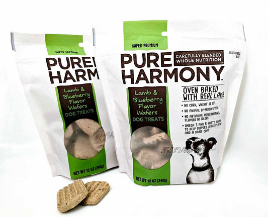 Dog Treats LG (2 PACK) Snack NATURAL Lamb Blueberry Wafers GREAT FOR HIP & JOINT AND IMMUNE HEALTH