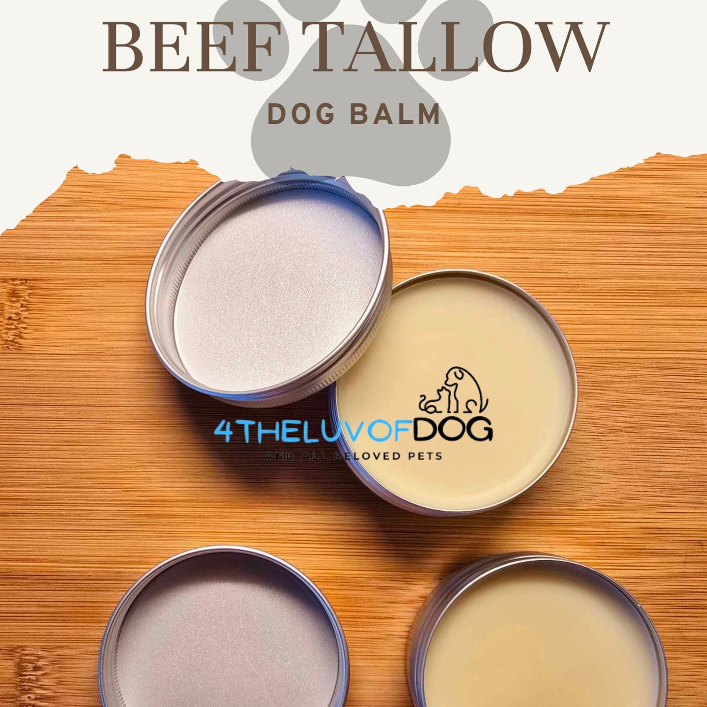 Beef Tallow Deep Healing long-lasting protection Dog Balm (2 oz. Tin)